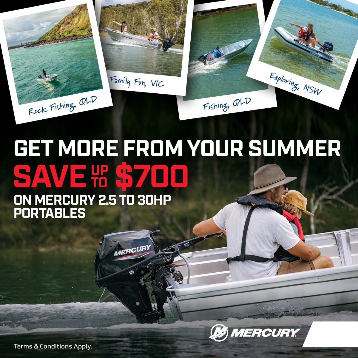Big Savings on Small Outboards: Save Up to $700 on Mercury 2.5 to 30HP Portables